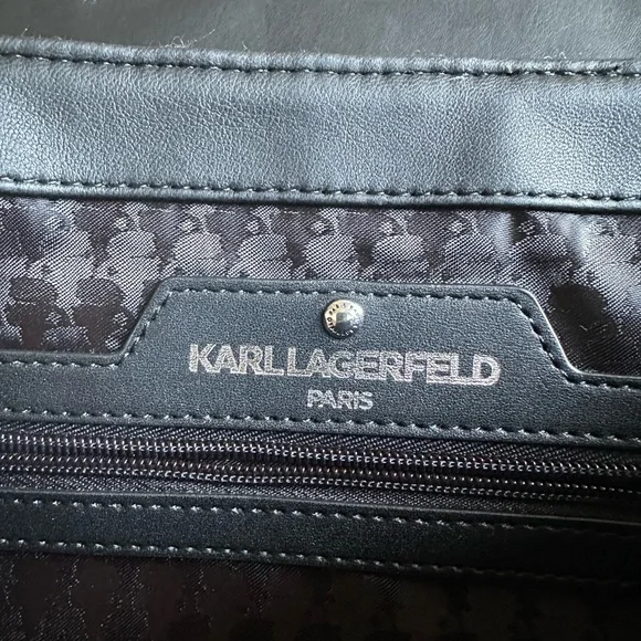 NEW Karl Lagerfeld Tweed Shoulder Purse - Picture 4 of 5